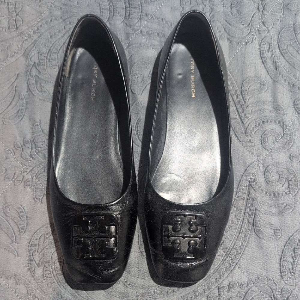 Tory Burch Black Leather Loafers